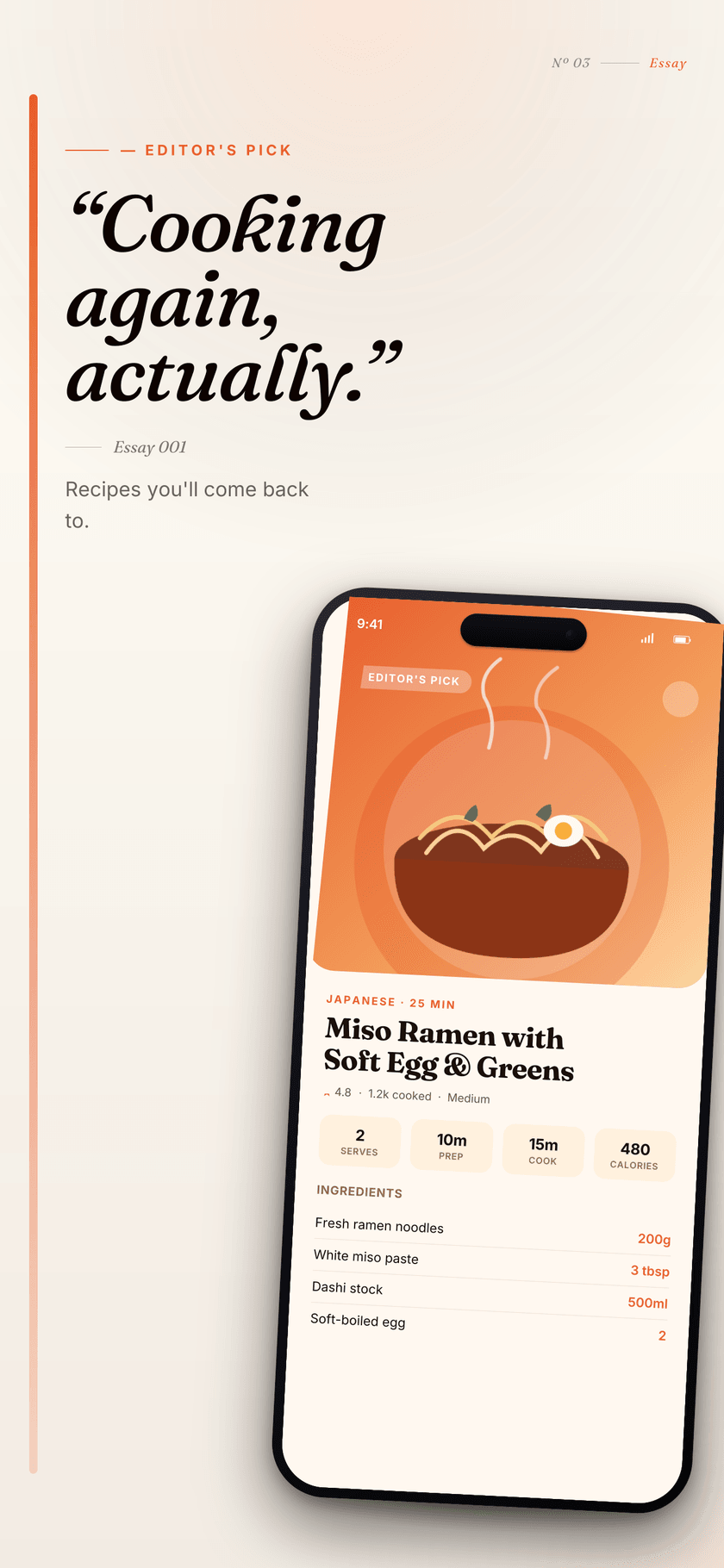 Forkit: Cooking again, actually. (Editorial template)