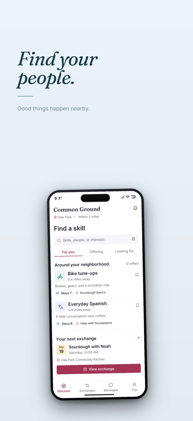 Glacier sample using the Common Ground app