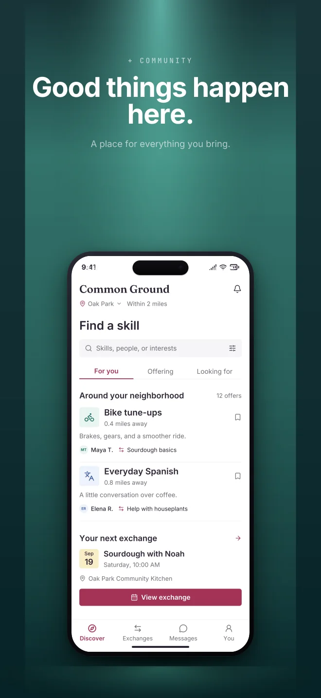 Lagoon palette in Spotlight Vault, a fictional community app screenshot example