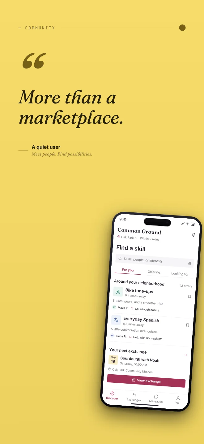 Sunroom palette in Quote Card, a fictional community app screenshot example